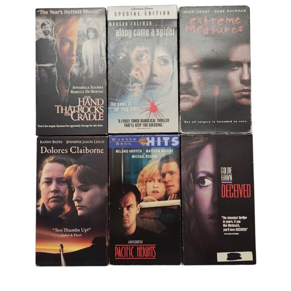 Vintage Thriller VHS Lot Hand That Rocks The Cradle Decived Extreme Measures